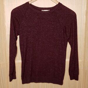 Moondance Womens Maroon Long Sleeve Top XS